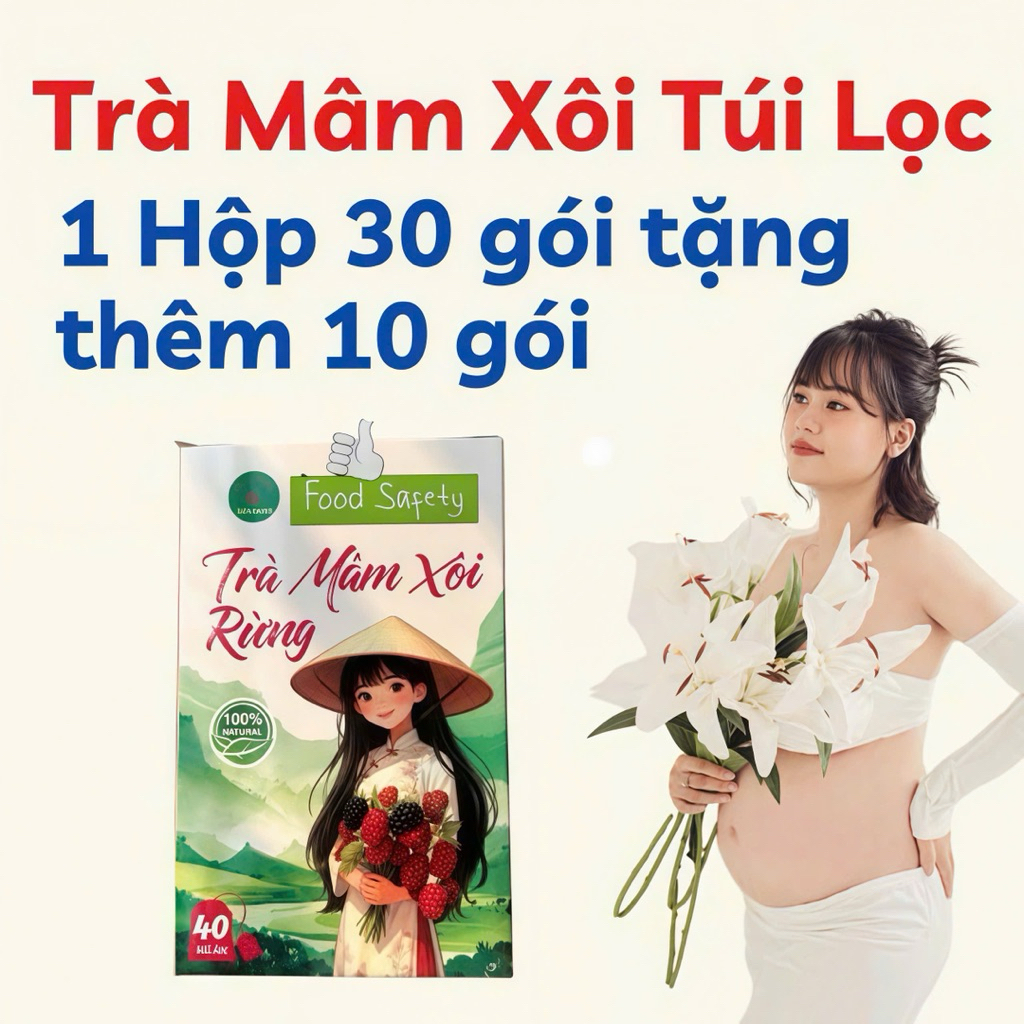 Trà Túi Lọc Lá Mâm Xôi Rừng Hà Lệ Mỹ - Làm Đẹp Niêm Mạc, Hỗ Trợ Thả Tự Nhiên Và Chuyển Phôi IVF, IUI