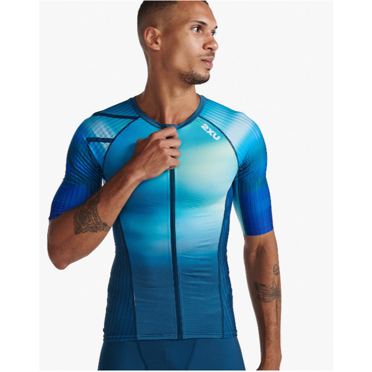 Aero Tri | Áo Ba Môn Phối Hợp Triathlon 2XU Aero Tri Sleeved Top - SPG/MAJ