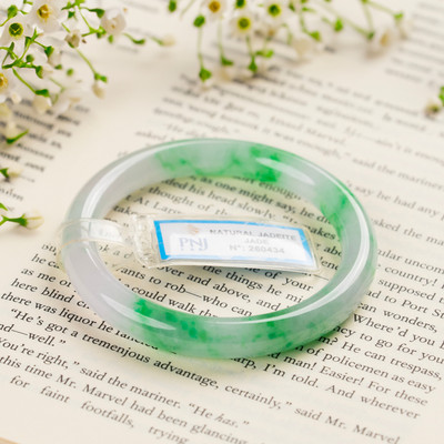 Vòng Cẩm Thạch Bản Tròn Ni 53 Kèm Kiểm Định Mã 260434 - Ngọc Trai Trường Thịnh