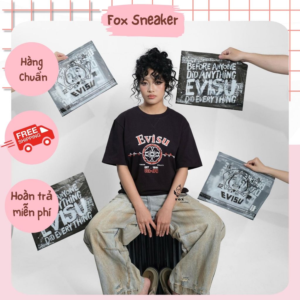 Áo Thun Evisu OSA Đen Hàng Chính Hãng | Fox Sneaker