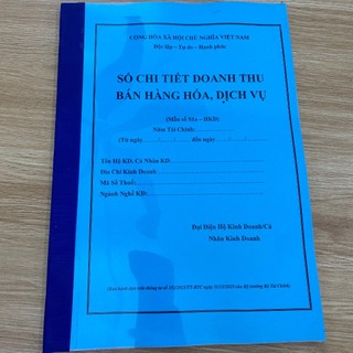 (Mẫu số S1a-HKD) Sổ Sách Cho HKD Doanh Thu Dưới 500 Triệu - Sổ Chi Tiết Doanh Thu Hàng Hóa Dịch Vụ mới nhất