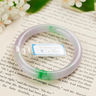 Vòng Cẩm Thạch Bản Tròn Ni 53 Kèm Kiểm Định Mã 260447 - Ngọc Trai Trường Thịnh
