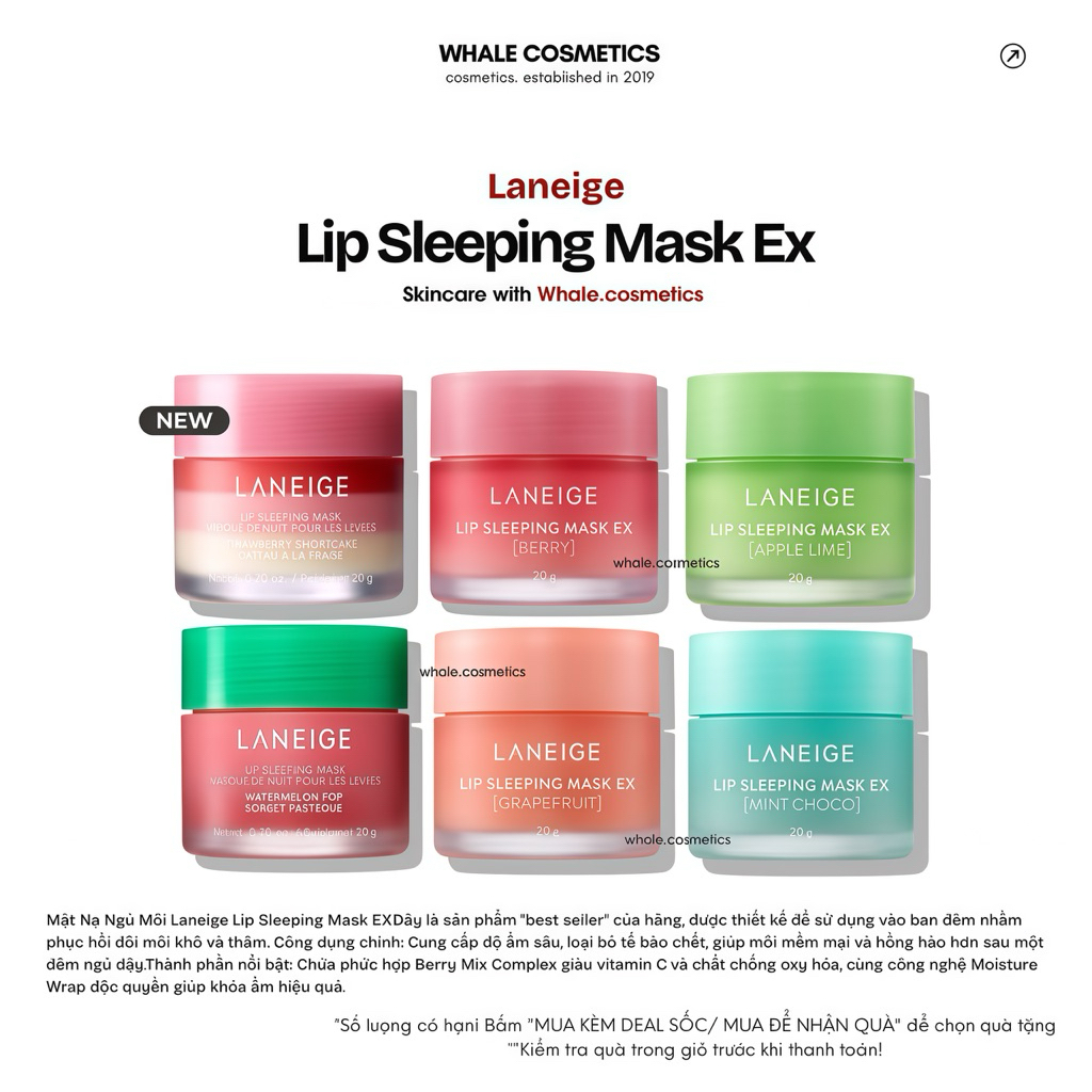 Mặt Nạ Ngủ Môi Laneige Lip Sleeping Mask EX!