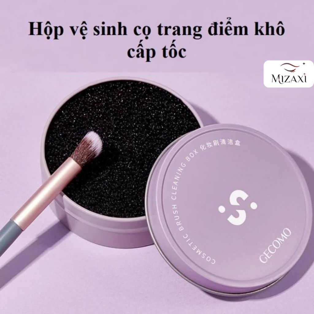 Hộp Vệ Sinh Cọ Trang Điểm Khô GECOMO Nhỏ Gọn, Tiện Lợi - Dụng Cụ Vệ Sinh Cọ Trang Điểm Gecomo NHANH 