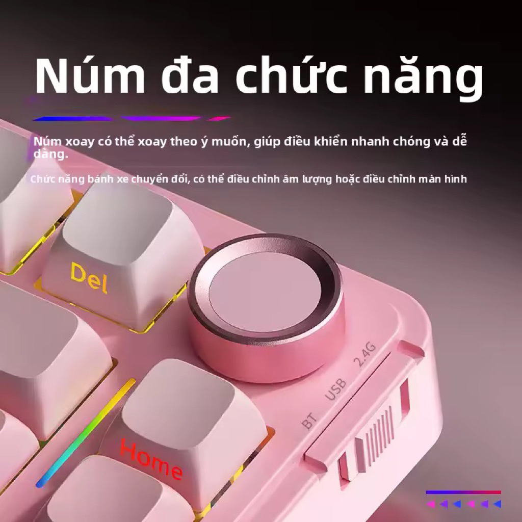 Bàn phím cơ AULA S75 PRO - Mạch Xuôi 3 Modes | Màn Hình LCD I Núm xoay | AULA S75PRO | BigBuy360 - bigbuy360.vn