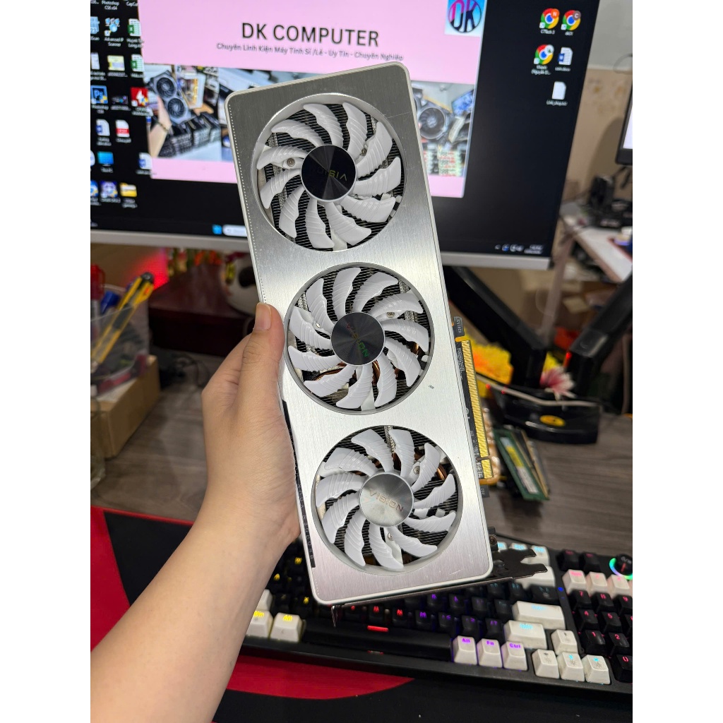 Card Màn Hình - VGA Gigabyte GeForce RTX 3060Ti | 3070 VISION OC 8Gb White