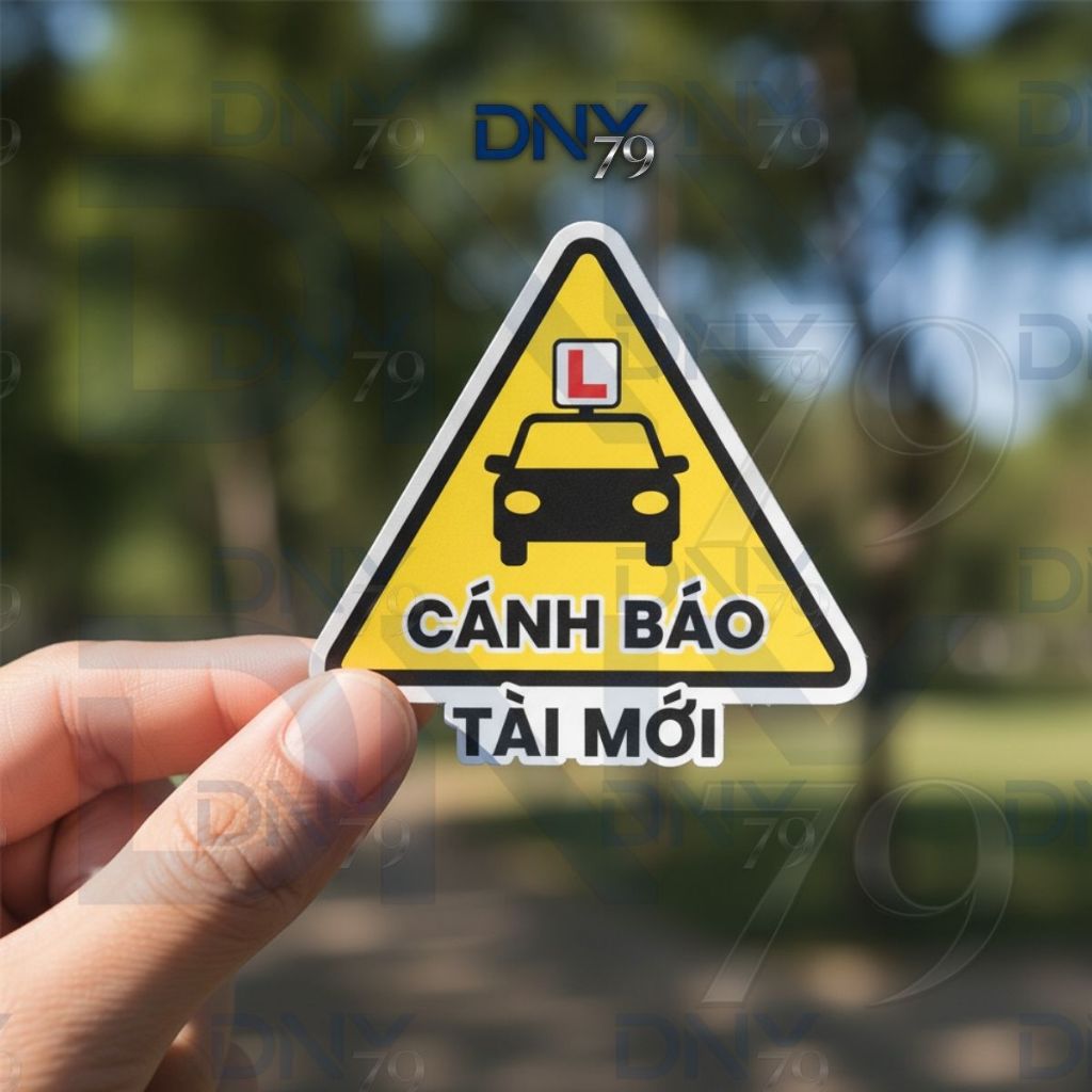 [DNY 79] Sticker Cảnh Báo Tài Mới - Decal Dán Xe Ô Tô Cao Cấp Chống Nước
