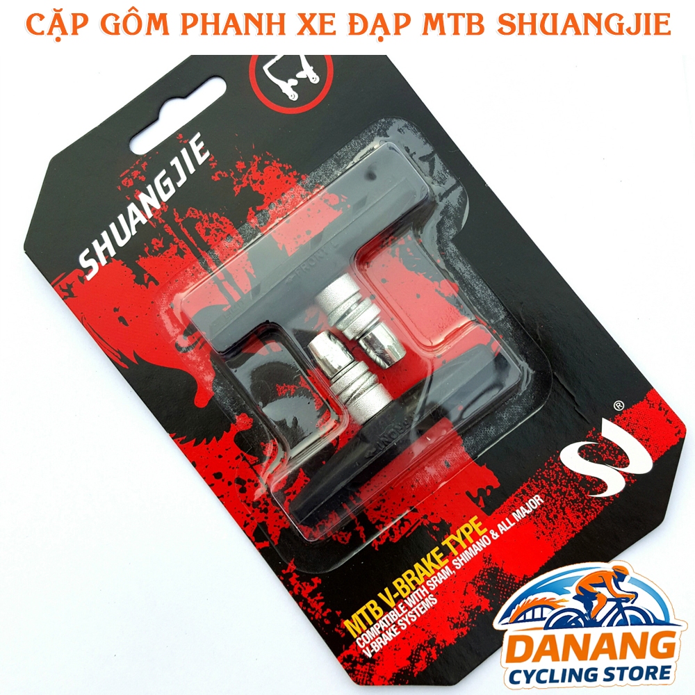 Gôm Phanh Xe Đạp SHUANGJIE Dùng Cho Road & MTB – Phanh Êm, Bám Tốt