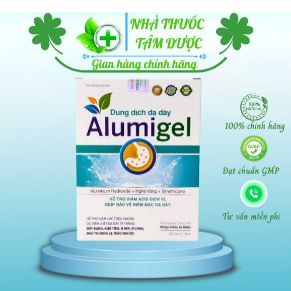 Dung Dịch Nghệ Alumigel Bảo Vệ Dạ Dày, Hỗ Trợ Tiêu Hoá Hộp 20 gói