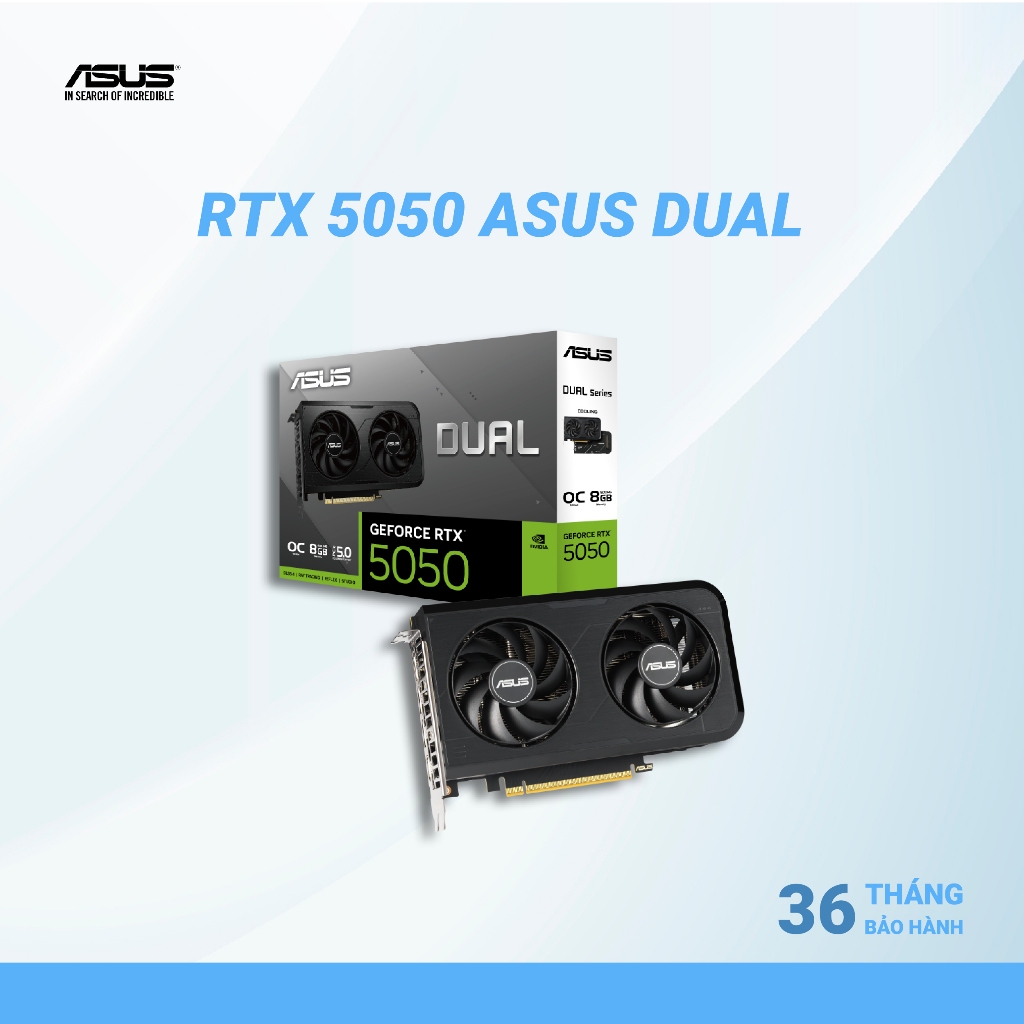 VGA ASUS Dual GeForce RTX 5050 8GB GDDR6 (DUAL-RTX5050-8G)