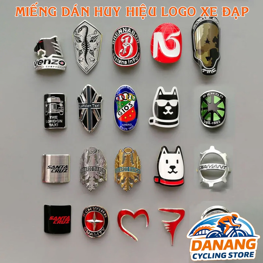 Huy Hiệu LOGO Dán Trang Trí Xe Đạp – Nhiều Thương Hiệu