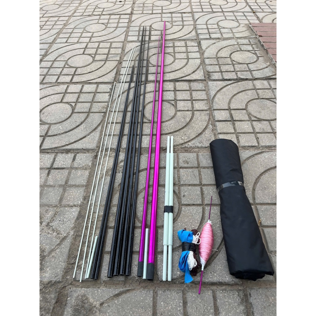 Combo diều Đuôi Cá 3m nan Đen xoắn Tự Làm(Đã mài Phíp)Chưa đánh dấuCó đầy đủ phụ kiện đi kèm dây go+