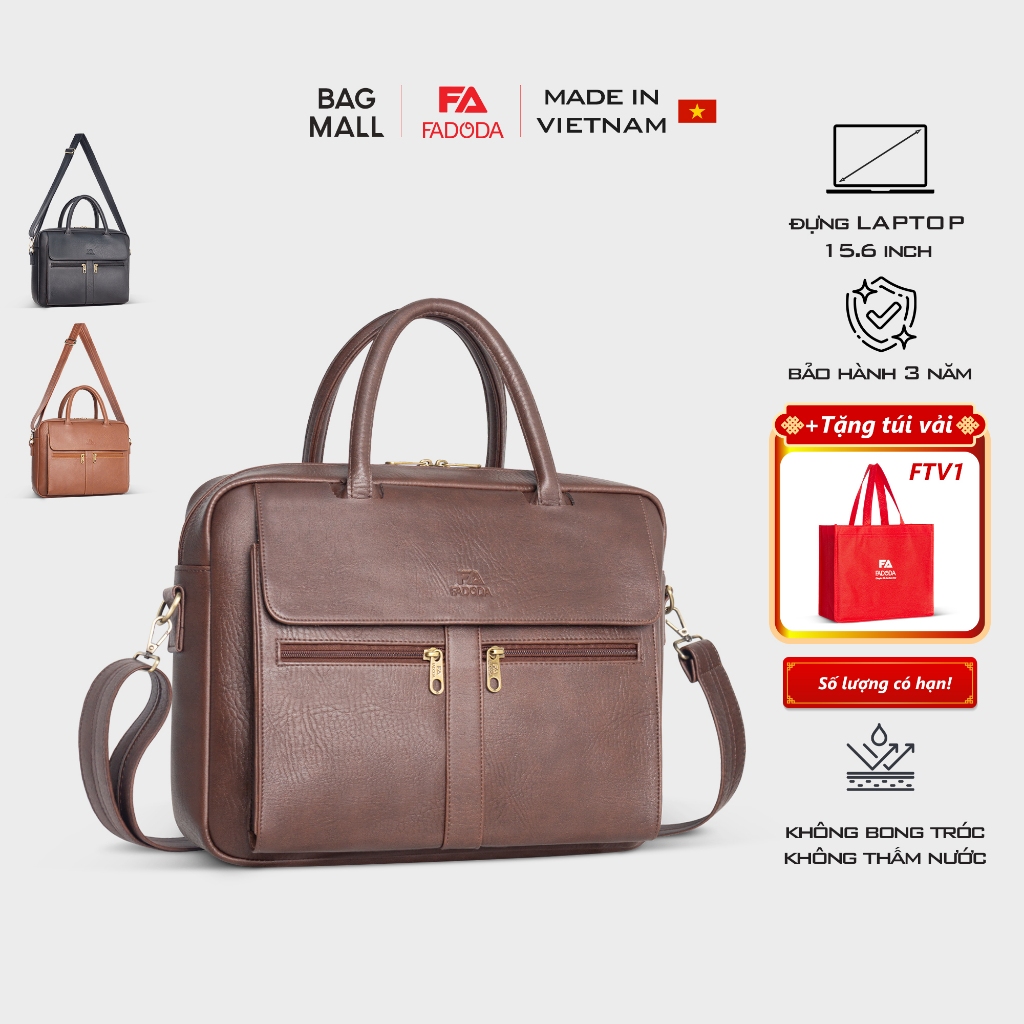 Cặp da công sở đựng laptop Fadoda FCD306
