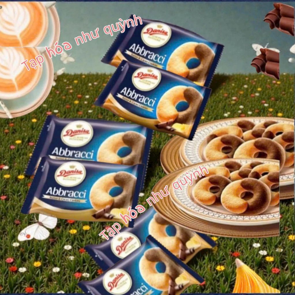 (DANISA THƠM NGON) 1 HỘP BÁNH QUY BƠ ABBRACCI DANISA 168G GIÒN NGON
