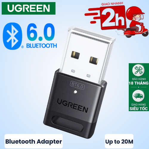 Usb Thu Bluetooth 6.0 Cho Pc Laptop Chính Hãng Ugreen Thiết Bị Nhận Bluetooth Cao Cấp