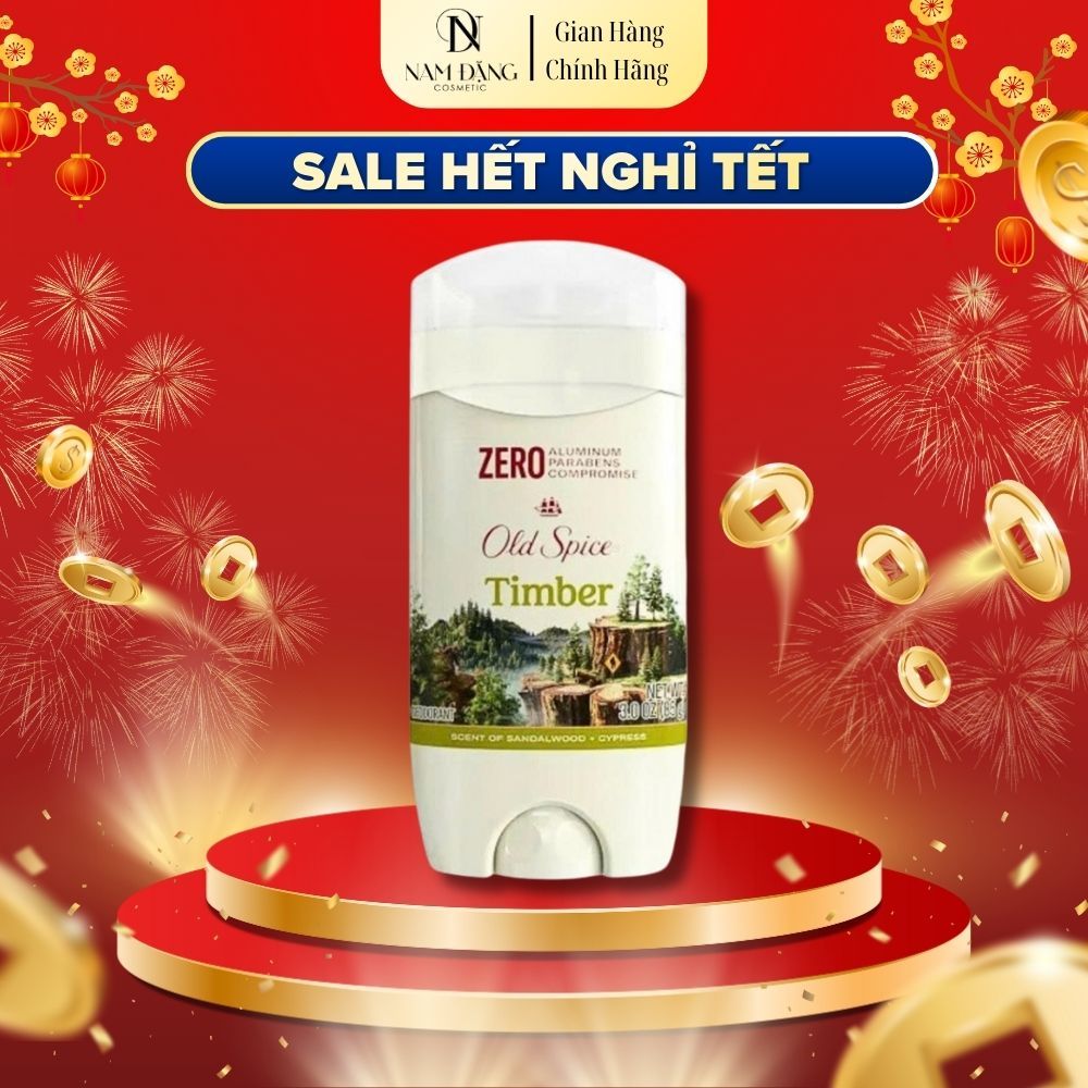 (hàng mới về)Sáp lăn khử mùi Old Spice hương Timber 85g sáp xanh