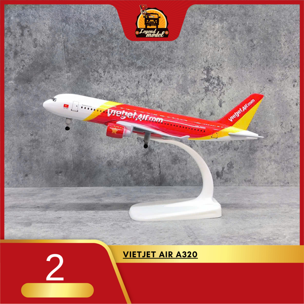 Mô hình máy bay Vietjet Air A320 18cm