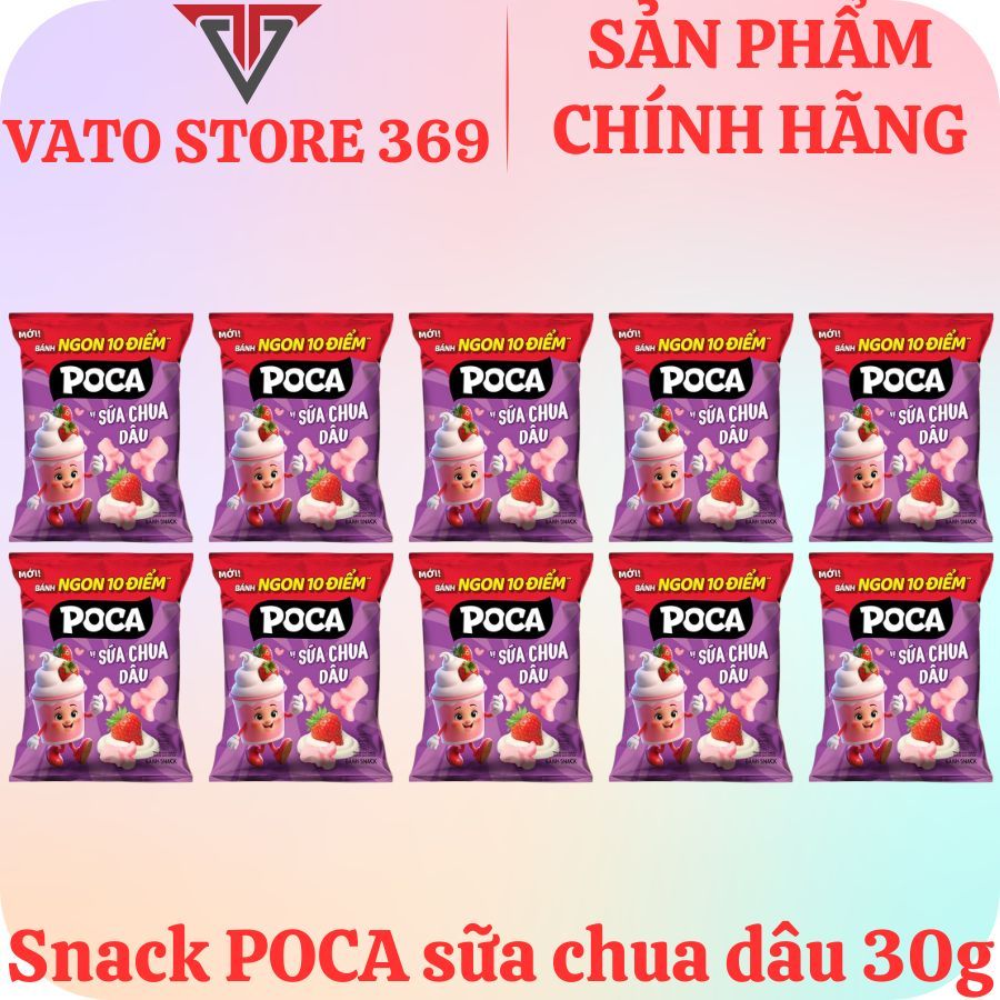 Bánh snack POCA vị sữa chua dâu bịch 30g