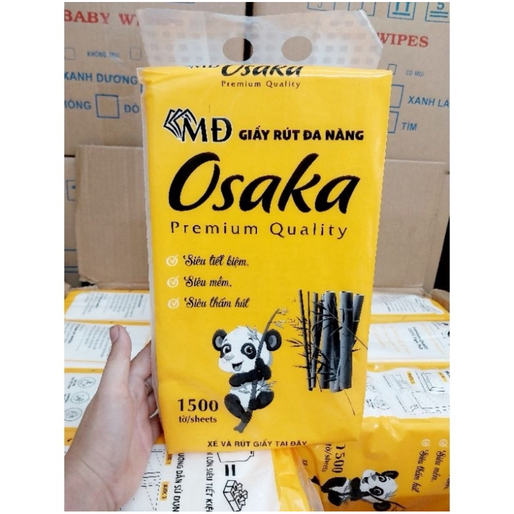 [ ComBo 3 Gói ] Giấy Rút Treo Tường Osaka 1500 Tờ Tiết Kiệm
