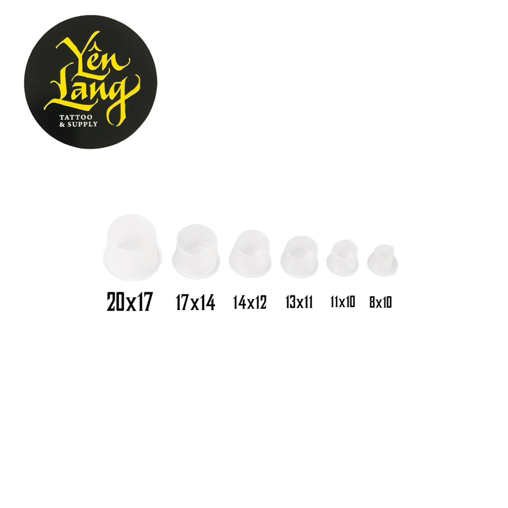 Hũ nhựa đựng mực xăm dùng 1 lần.