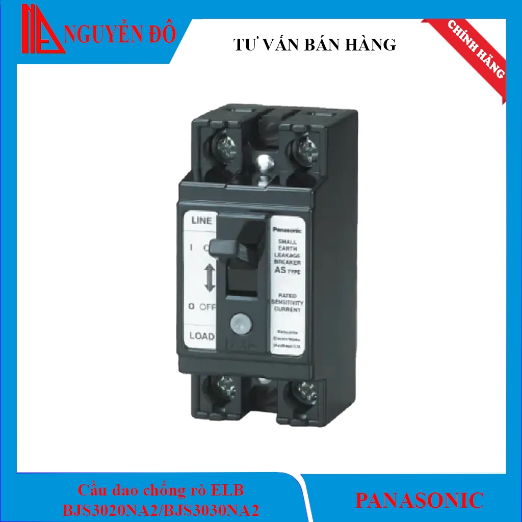 CB cóc giật Panasonic 2P0E BJS3020NA2/BJS3030NA2 loại thiết bị đóng ngắt dòng điện khi gặp như ngắn 