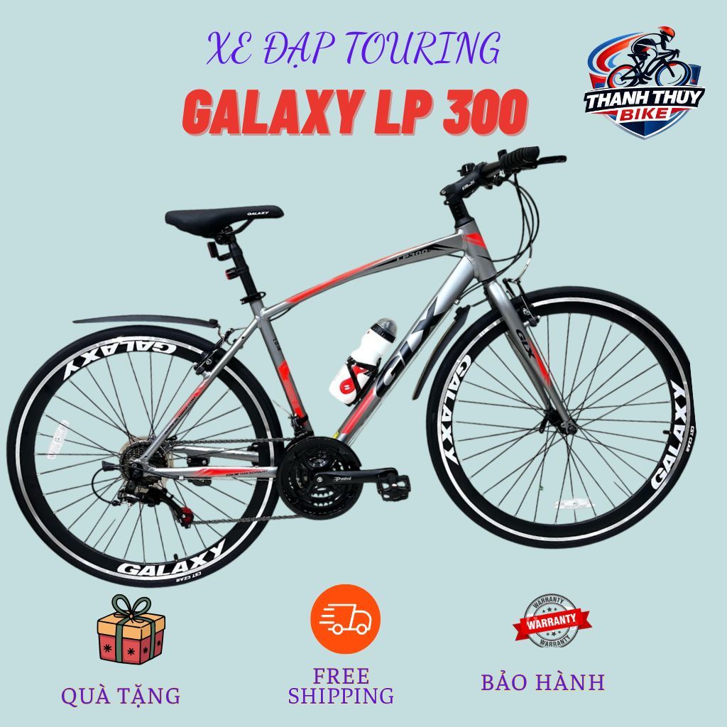 Xe Đạp Thể Thao Touring Galaxy LP300 Khung Nhôm Sơn Tĩnh Điện, Đề Shimano 21 Tốc Độ, Vành 2 Lớp Thể 