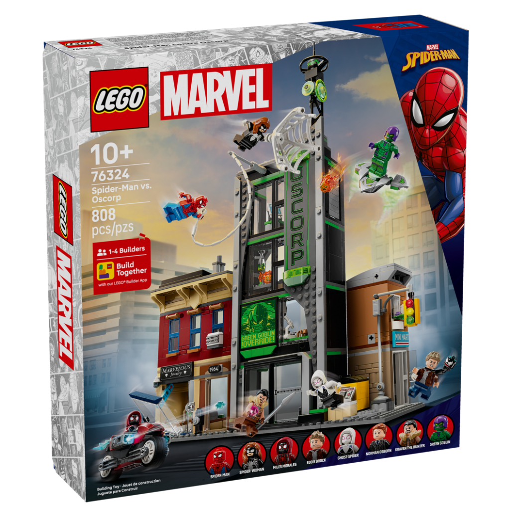 [HAPPY BRICKS] BỘ LẮP RÁP LEGO MARVEL 76324 - TRẬN CHIẾN GIỮA SPIDER-MAN VÀ OSCORP