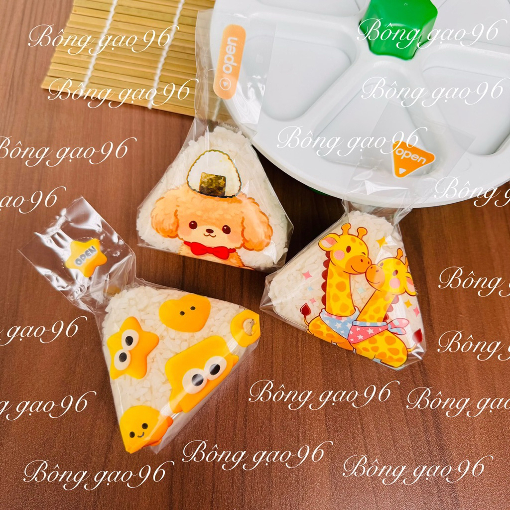 100 Túi cơm nắm, túi đựng cơm size 16*19 dễ thương