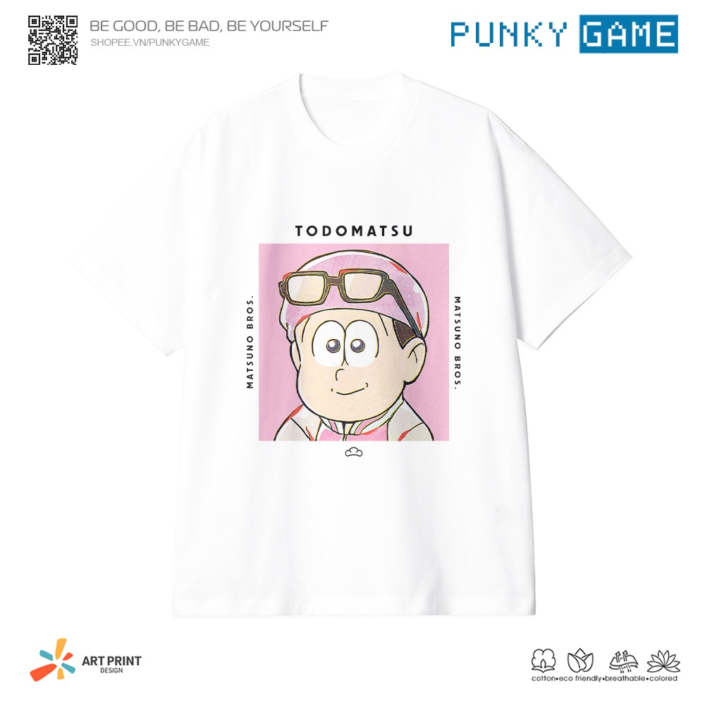 Áo thun Unisex Anime Osomatsu-san Todomatsu Cotton 100% ngắn tay