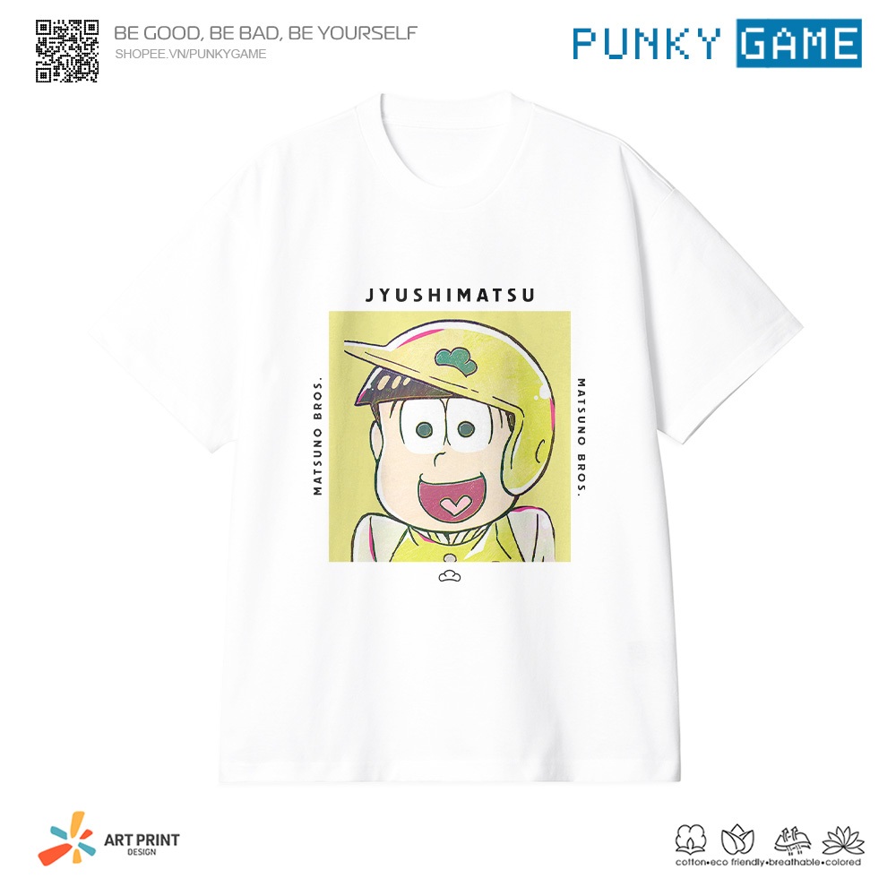 Áo thun Unisex Anime Osomatsu-san Jyushimatsu Cotton 100% ngắn tay