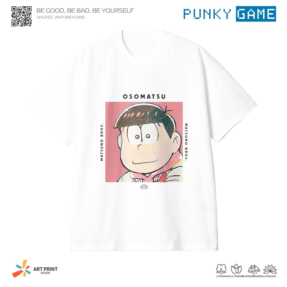Áo thun Unisex Anime Osomatsu-san Osomatsu Cotton 100% ngắn tay