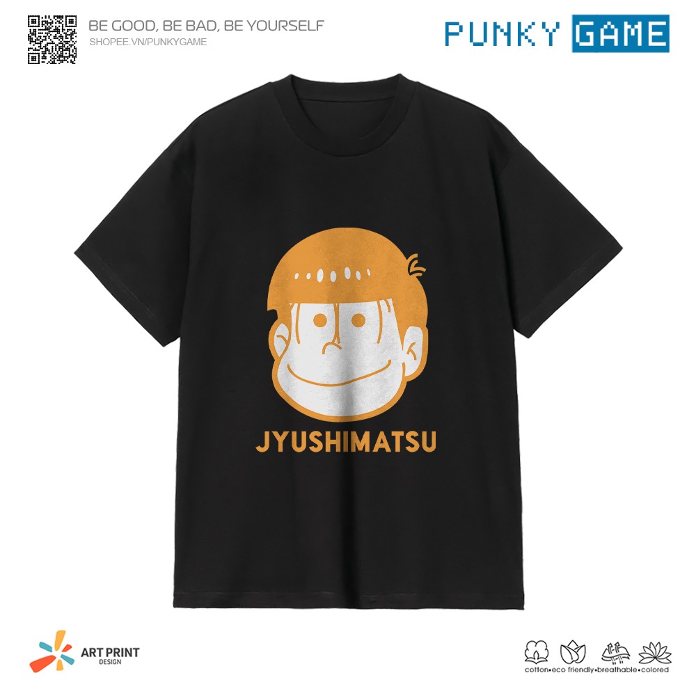 Áo thun Unisex Anime Osomatsu-san Jyushimatsu Art Cotton 100% ngắn tay