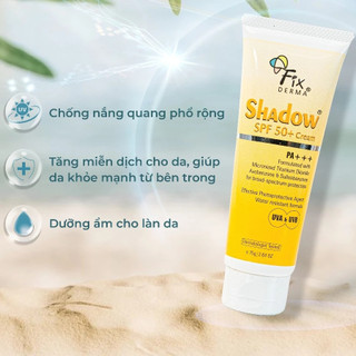 Kem Chống Nắng Fixderma Shadow SPF 50+ Cream 75g Dưỡng Ẩm, Không Nhờn Rít