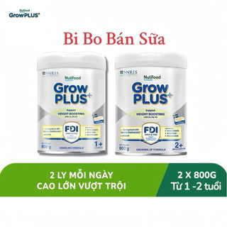(DATE XA) Sữa Bột Nutifood Sweden GrowPLUS+ Bạc 1+/ 2+/ Lon 800g (Cao Lớn Vượt Trội)