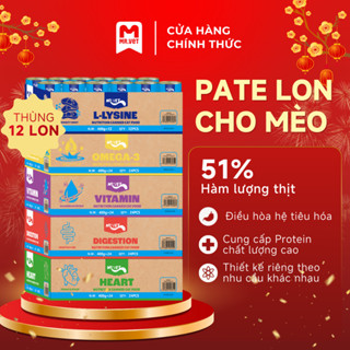 [MỚI] Thức Ăn Cho Mèo MRVET Dạng Pate Combo 6, 12, 24 Lon 400G Tiêu Hóa, Sáng Mắt, Mượt Lông