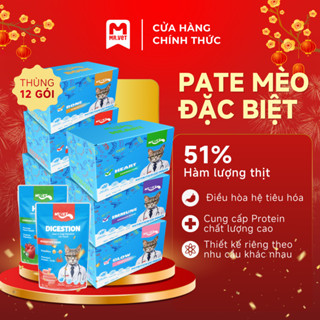 [MỚI] Pate Dinh Dưỡng Mrvet Hộp 12 Gói 70G Hỗ Trợ Tim Mạch, Tiêu Hóa, Xương Khớp, Chăm Sóc Da Lông Và Tăng Đề Kháng