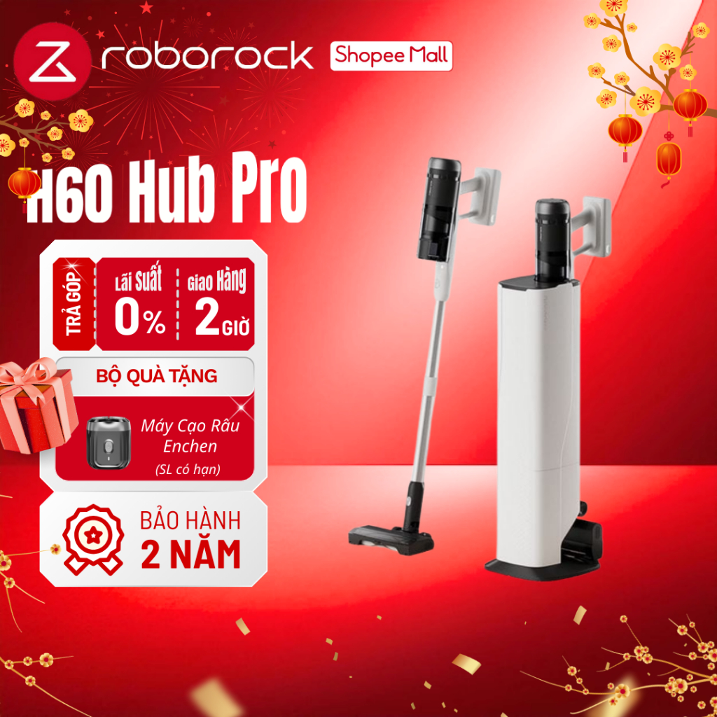 Roborock H60 Hub Pro - Máy hút bụi lau nhà Roborock H60 Hub Pro | Flexi Lite - Bản Quốc Tế