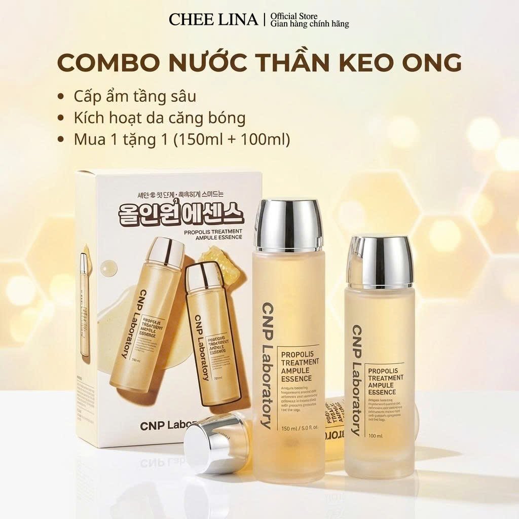 Combo 2 Chai Nước Thần CNP Laboratory Propolis Treatment Ampule Essence Da Căng Bóng 250ml | Chee Li