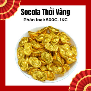 Socola Vàng, Vàng Lá, Vàng Nén, Thỏi Vàng, Đồng Tiền Vàng Size Trung, 1 Gói Khoảng 950G - Date luôn mới