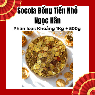 Socola Vàng, Vàng Lá, Vàng Nén, Thỏi Vàng, Đồng Tiền Vàng Size Trung, 1 Gói Khoảng 950G - Date luôn mới