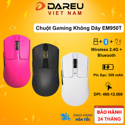 Chuột không dây Gaming DAREU EM950T (3 Mode / DPI: 400 - 12.000)
