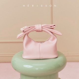 Túi Chow bag Hérisson màu hồng phấn + nơ