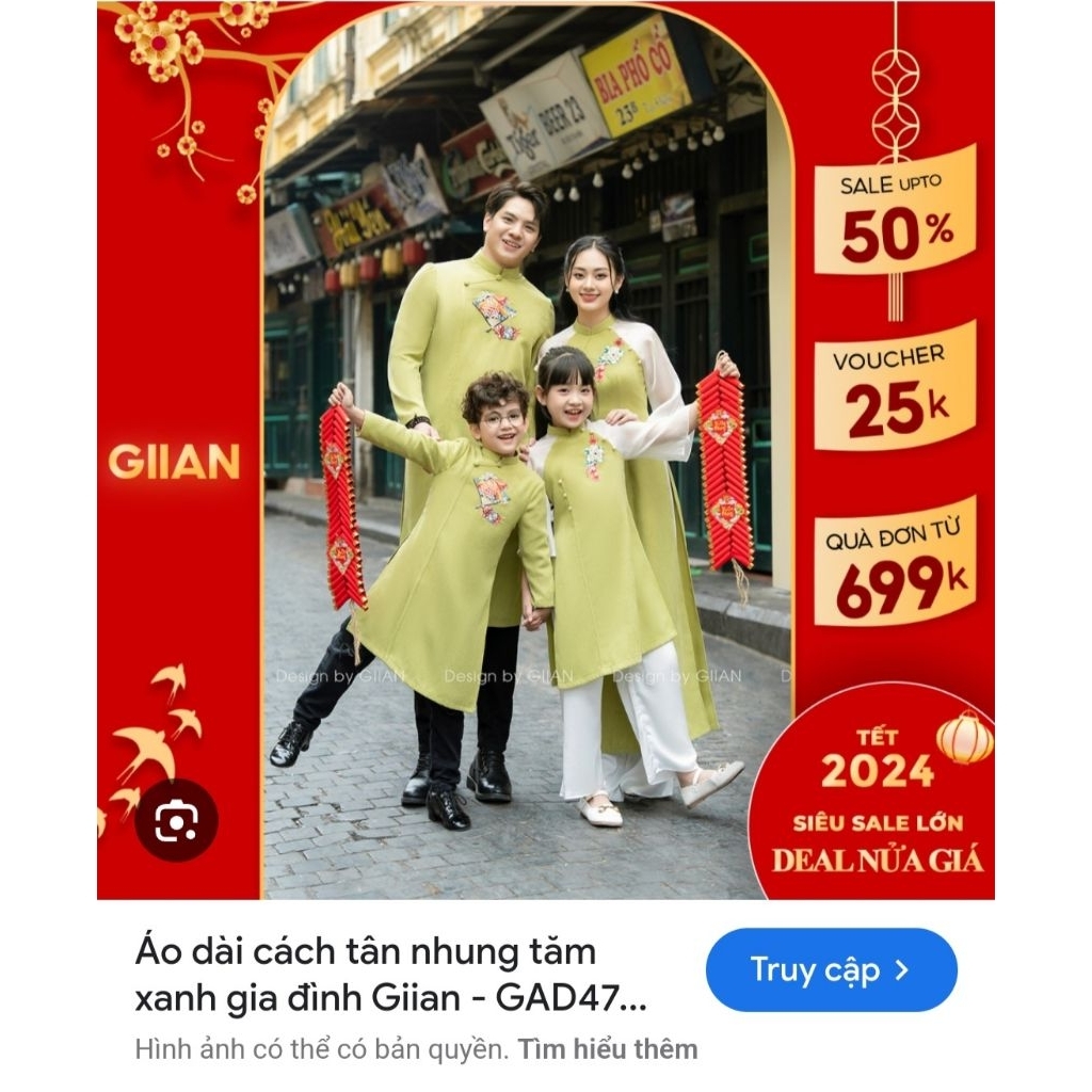 Áo dài Giian nữ, size S