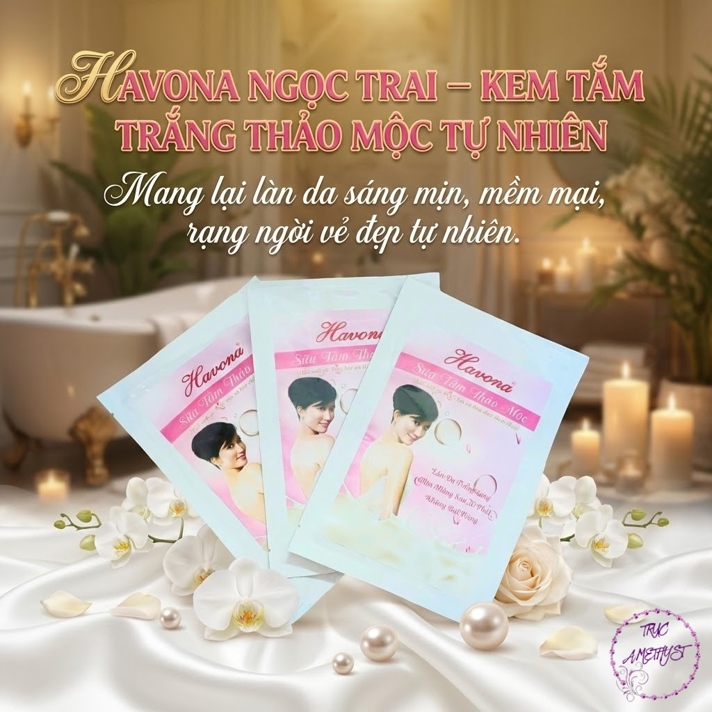 Combo 3 tắm trắng da Havona thảo dược
