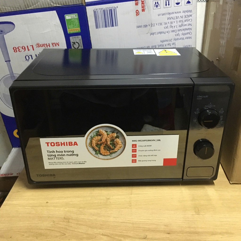 Lò vi sóng Toshiba MM2-MG20PE(BM)VN 20L có nướng - sx Thái Lan - Chính hãng | Hàng xài lướt, như mới
