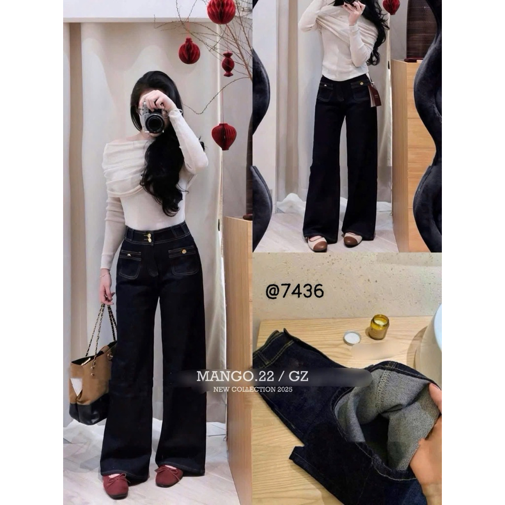 𝐛𝐢𝐣𝐨𝐮.𝐦𝐦/ Quần Jeans Túi Cúc Hàng Qc