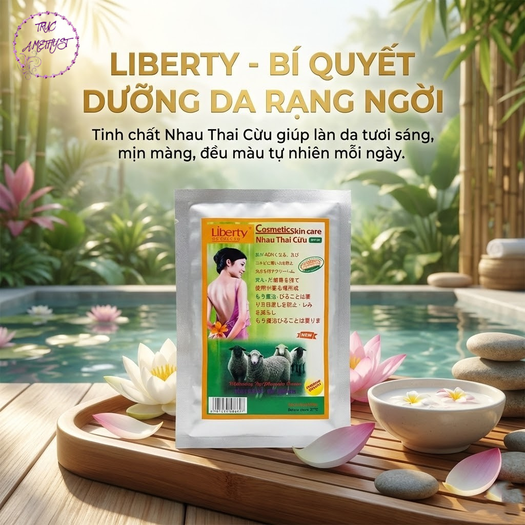 Tắm trắng Liberty nhau thai cừu