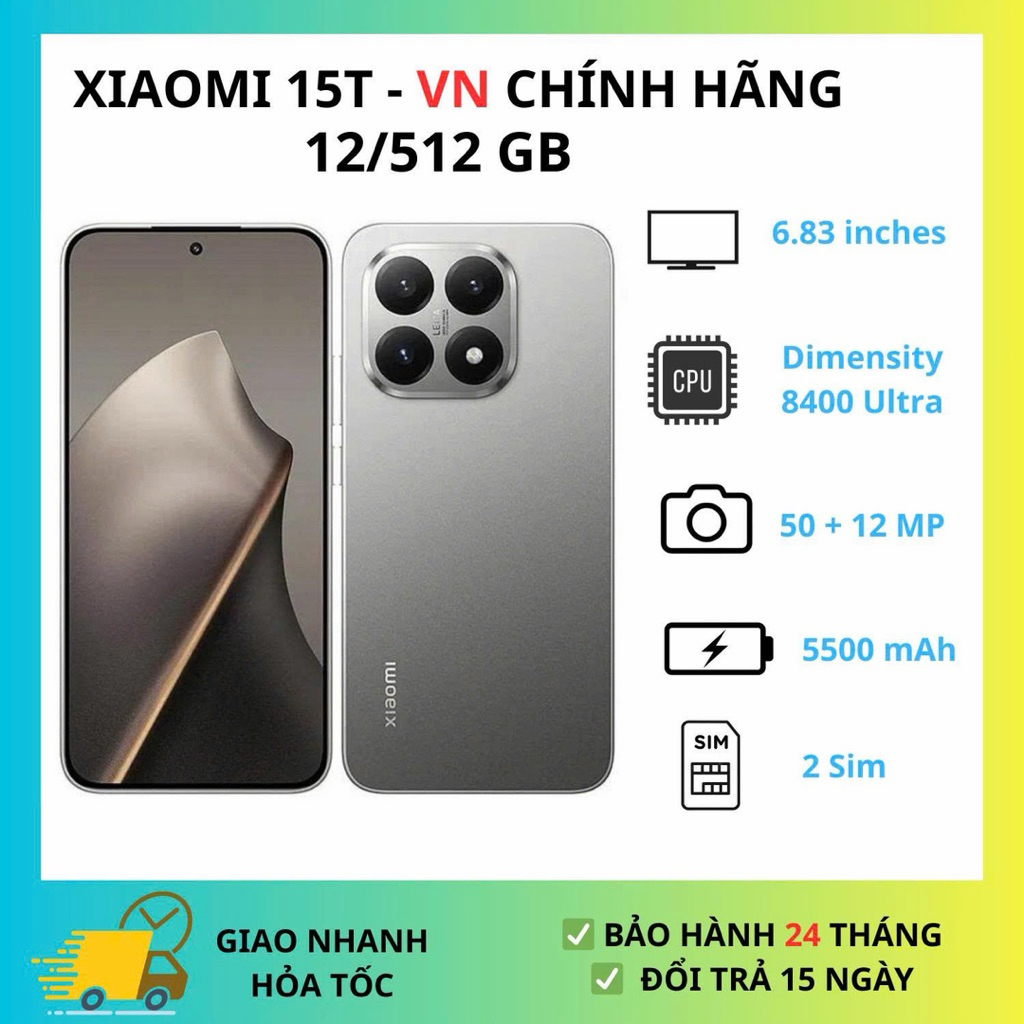 Điện Thoại Xiaomi 15T 5G (12/512) - Hàng Chính Hãng Xiaomi Việt Nam | BigBuy360 - bigbuy360.vn