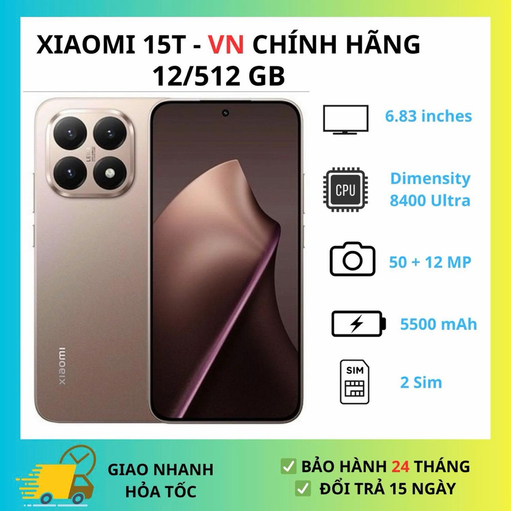 Điện Thoại Xiaomi 15T 5G (12/512) - Hàng Chính Hãng Xiaomi Việt Nam | BigBuy360 - bigbuy360.vn