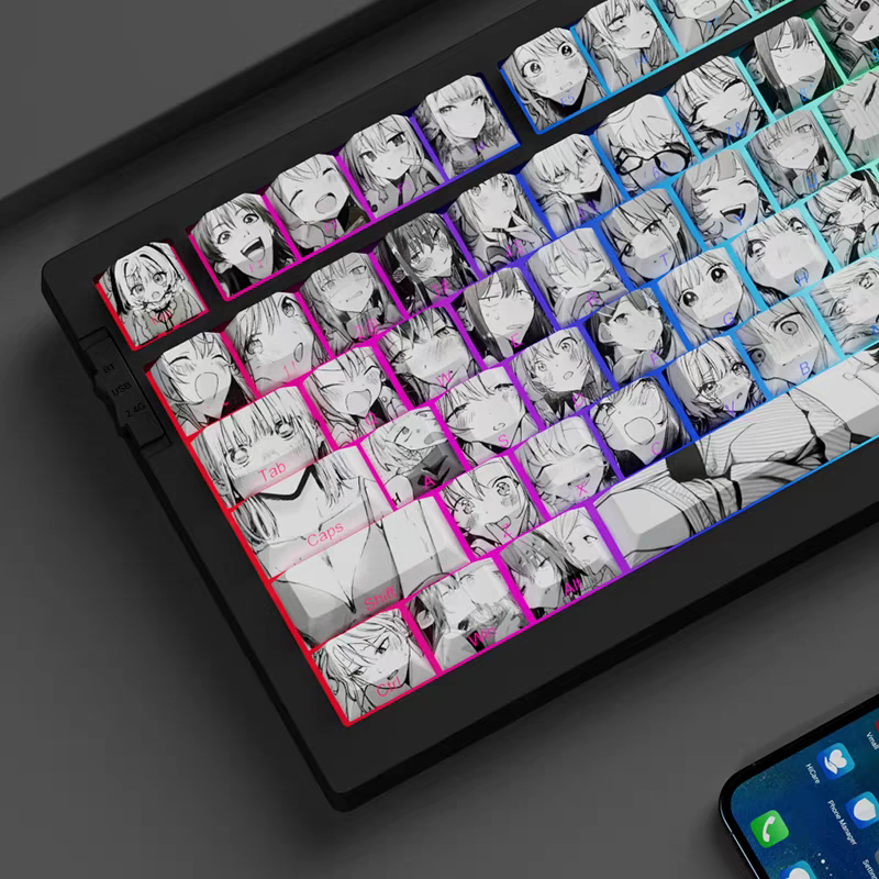 Keycap Anime Manga cherry profile Keycap Wibu truyện tranh bàn phím cơ Polabe Store